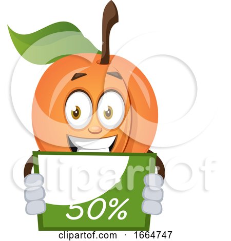 Apricot Holding a Sale Sign by Morphart Creations