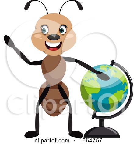 Ant with Globe by Morphart Creations