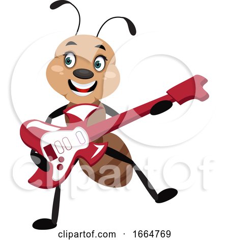 Ant Playing Guitar by Morphart Creations