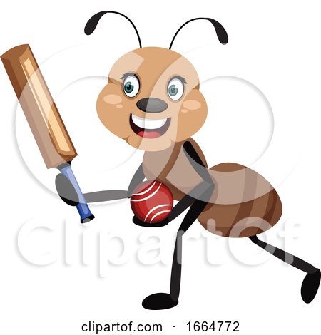Ant with Ball and Bat by Morphart Creations