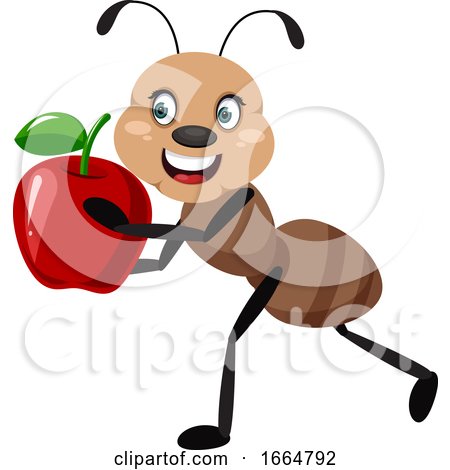 Ant with Apple by Morphart Creations