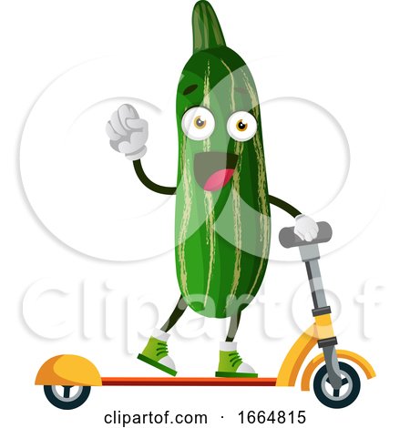 Cucumber on Scooter by Morphart Creations