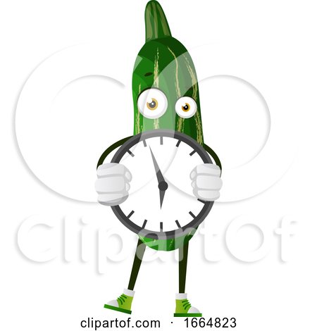 Cucumber Holding Clock by Morphart Creations
