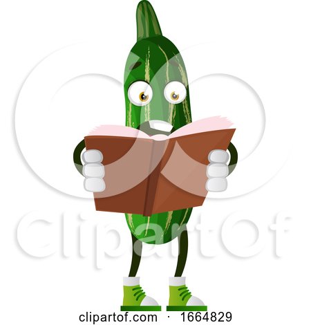 Cucumber Reading Book by Morphart Creations