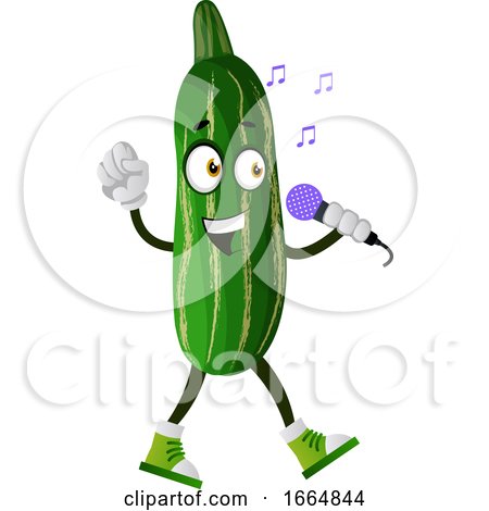 Cucumber Singing on Microphone by Morphart Creations