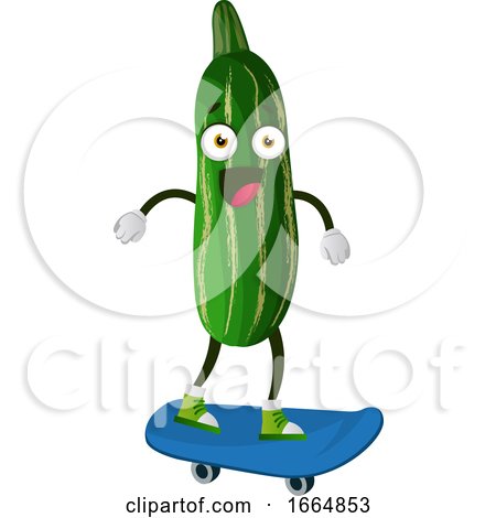 Cucumber on Skateboard by Morphart Creations