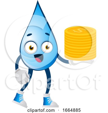 Water Drop with Coins by Morphart Creations
