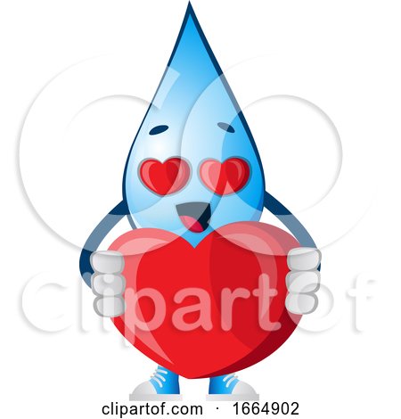 Water Drop with Big Heart by Morphart Creations