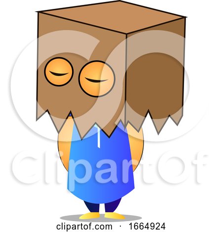Old Man with Box on Head by Morphart Creations