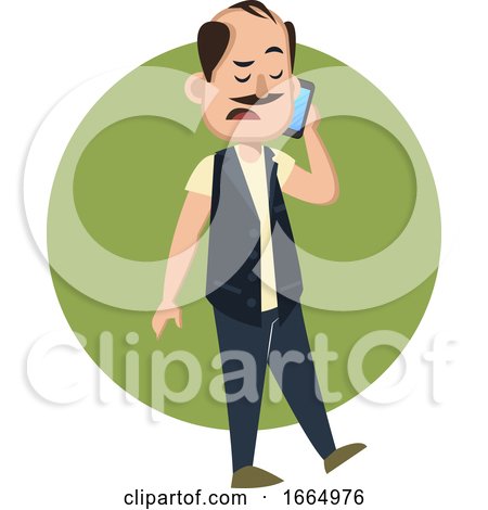 Man Talking on Cellphone by Morphart Creations