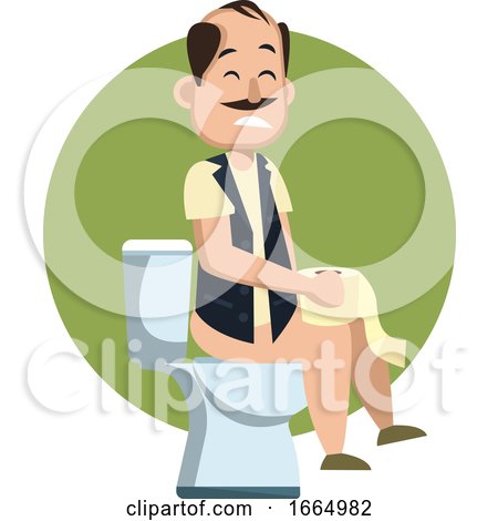Man on a Toilet by Morphart Creations