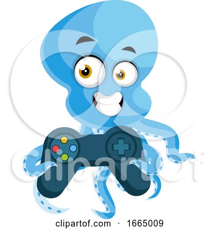Octopus with Gamepad by Morphart Creations
