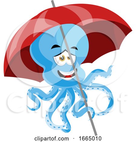 Octopus Under Umbrella by Morphart Creations