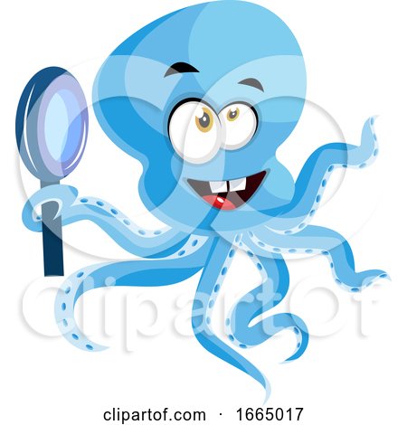 Octopus with Magnifying Glass by Morphart Creations