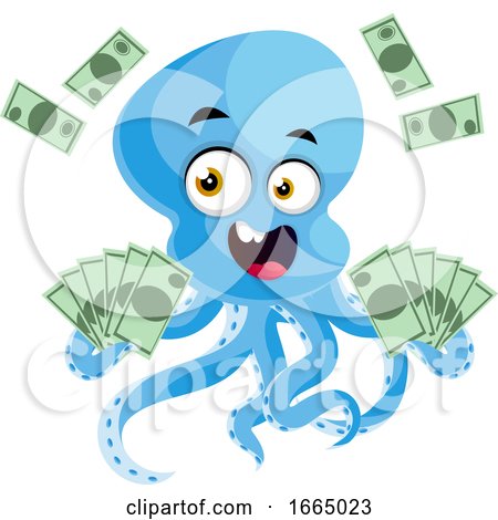 Octopus with Money by Morphart Creations