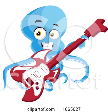 Octopus Playing Guitar by Morphart Creations