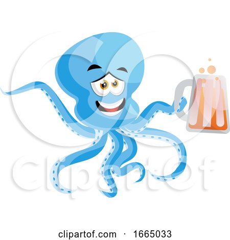 Octopus with Beer by Morphart Creations