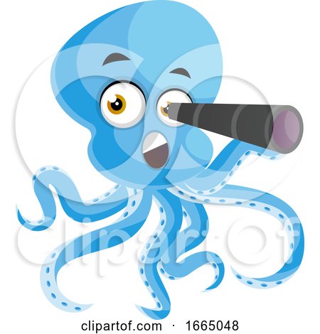 Octopus with Telescope by Morphart Creations