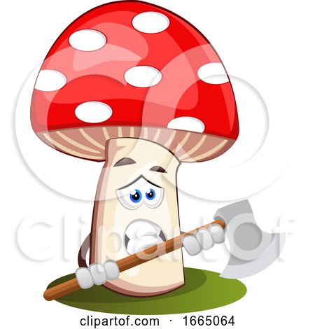 Mushroom Holding Axe by Morphart Creations