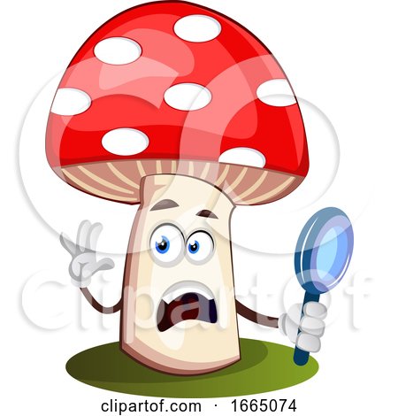 Mushroom with Magnifying Glass by Morphart Creations