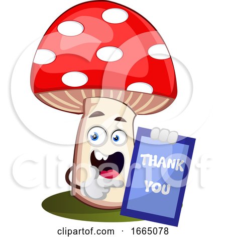 Mushroom with Thank You Sign by Morphart Creations