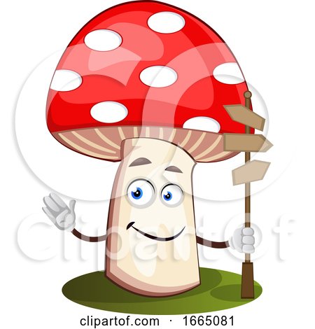Mushroom with Road Sign by Morphart Creations