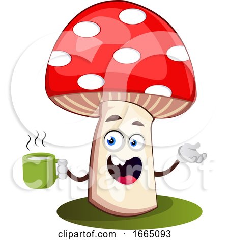 Mushroom Drinking Tea by Morphart Creations