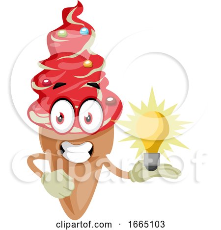 Ice Cream with Lighting Bulb by Morphart Creations