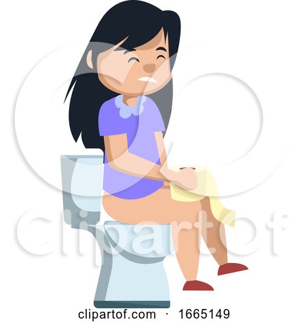 Girl Sitting on a Toilet by Morphart Creations