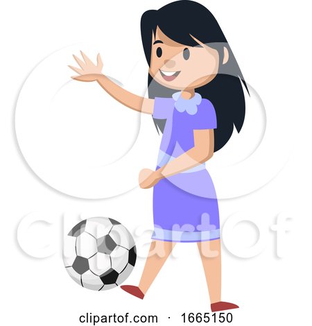 Girl with Football by Morphart Creations