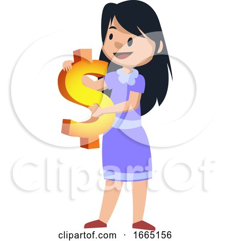 Girl with Dollar Sign by Morphart Creations