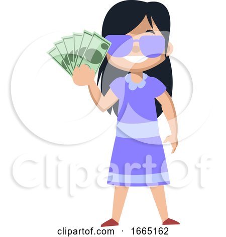 Girl Holding Money by Morphart Creations