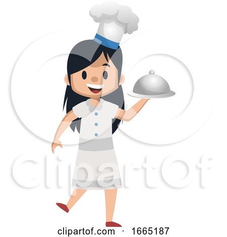 Girl Cooking with Cooking Hat by Morphart Creations
