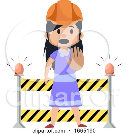 Girl on a Working Construction by Morphart Creations