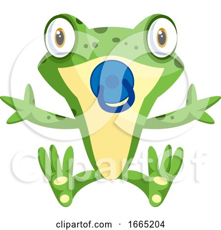 Cute Baby Frog with a Pacifier by Morphart Creations