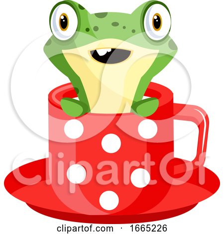 Joyful Frog in a Cup of Tea by Morphart Creations