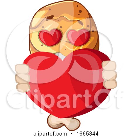 Fried Chicken Leg in Love Holding a Heart by Morphart Creations