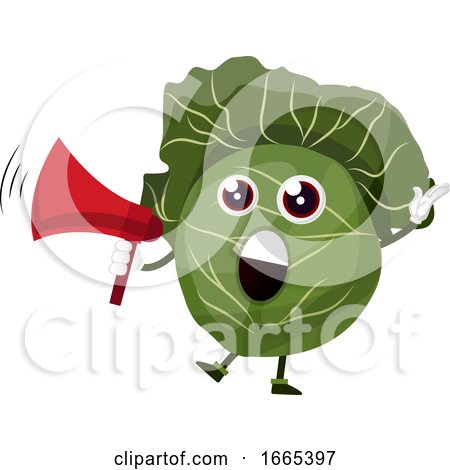 Cabbage with Red Megaphone by Morphart Creations