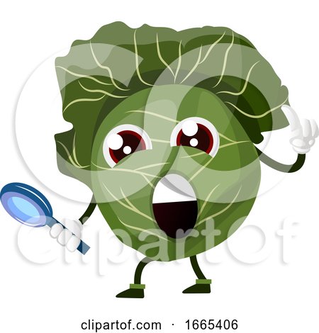 Cabbage Is Holding a Magnifying Glass by Morphart Creations