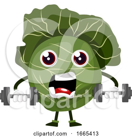 Cabbage Is Lifting Weights by Morphart Creations