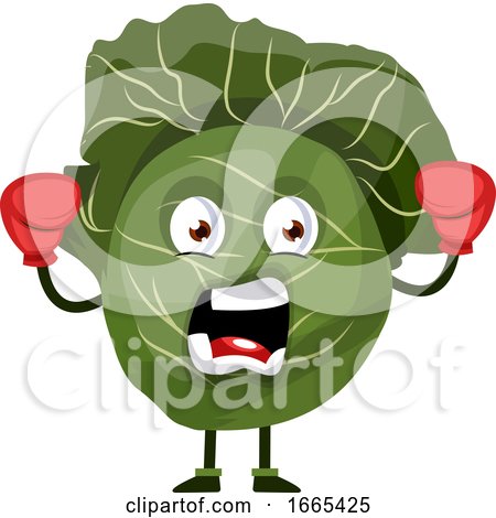 Yelling Cabbage with Boxing Gloves by Morphart Creations