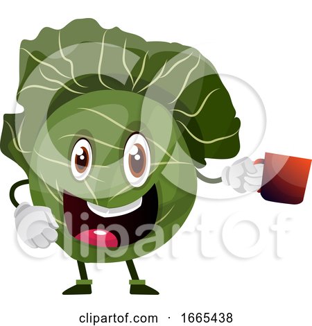 Cabbage Is Holding a Mug by Morphart Creations