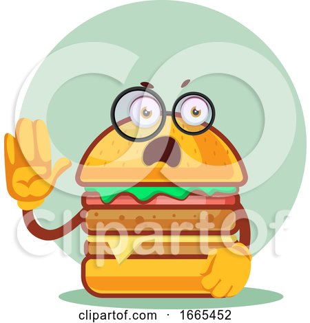 Burger with Glasses by Morphart Creations