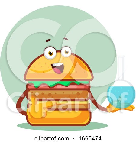 Burger Is Holding a Laboratory Flask by Morphart Creations