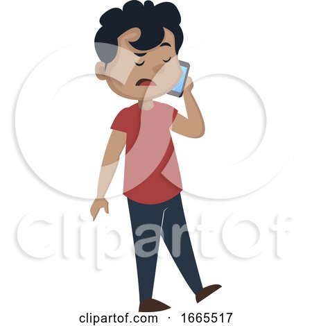 Boy Is Talking on the Phone by Morphart Creations