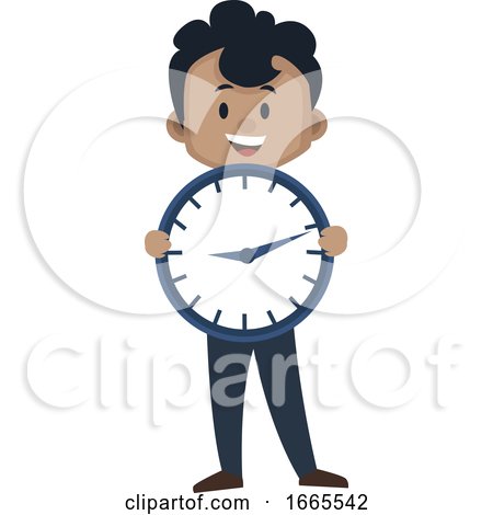 Boy Is Holding Clock by Morphart Creations