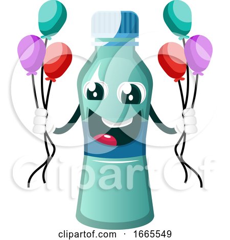 Bottle Is Holding Balloons by Morphart Creations