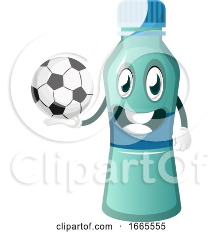 Bottle Is Holding Football Ball by Morphart Creations