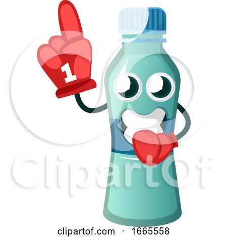 Bottle Is Wearing Cheering Glove by Morphart Creations