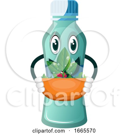 Bottle Is Holding Flowerpot by Morphart Creations